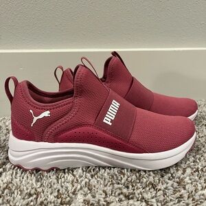 Puma Pink Slip-On Sneakers- never worn